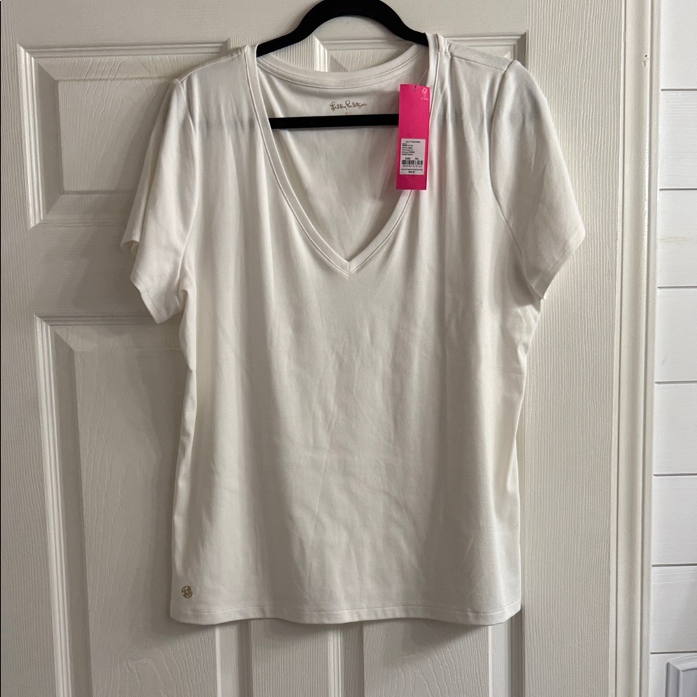 NWT Lilly Pulitzer Resort White Haylee V-Neck XXL